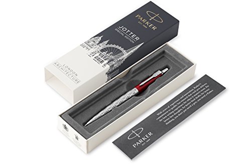 PARKER Jotter bolígrafo, edición especial, rojo Red Classic, punta mediana (0,7 mm), tinta azul, caja de regalo (2025827)