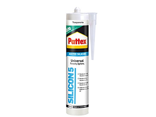 Pattex Silicona Ácida universal transparente ideal aluminio y vidrio, 280ml Pattex Silicona Ácida universal transparente ideal aluminio y vidrio, 280ml