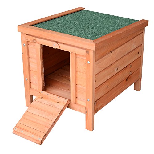PawHut Conejera Madera de Exterior Jaula para Conejo Cobaya Casa para Animal Pequeño 51x42x43cm PawHut Conejera Madera de Exterior Jaula para Conejo Cobaya Casa para Animal Pequeño 51x42x43cm