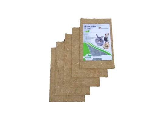 pemmiproducts Alfombra para roedores Hecha de 100% de cáñamo, 40 x 25 cm 10 mm de Espesor, Paquete de 5 (EUR 3,79/Pieza), Alfombra para roedores Adecuada como Revestimiento de Piso en Jaula pemmiproducts Alfombra para roedores Hecha de 100% de cáñamo, 40 x 25 cm 10 mm de Espesor, Paquete de 5 (EUR 3,79/Pieza), Alfombra para roedores Adecuada como Revestimiento de Piso en Jaula