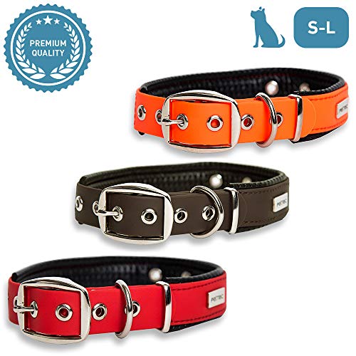 PetTec Collar de Perro Cómodo y Duradero, Fabricado con Trioflex lo Que lo Hace Fuerte; para Perros Grandes o Pequeños, Ajustable y con Relleno Impermeable (Rojo) PetTec Collar de Perro Cómodo y Duradero, Fabricado con Trioflex lo Que lo Hace Fuerte; para Perros Grandes o Pequeños, Ajustable y con Relleno Impermeable (Rojo)