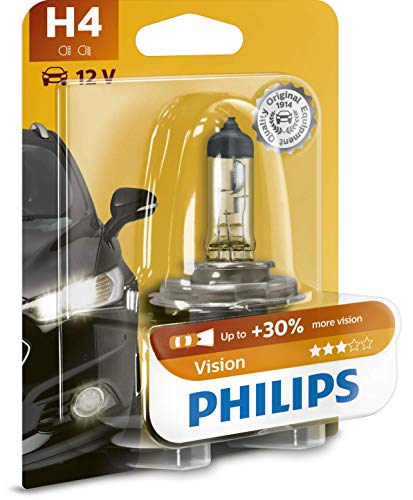 Philips 12342PRB1 Vision - Bombilla H4 para faros delanteros (12 V, 60 - 55 W)