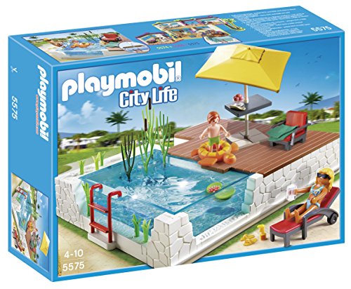 PLAYMOBIL Mansión Moderna Playset Piscina con terraza (5575)