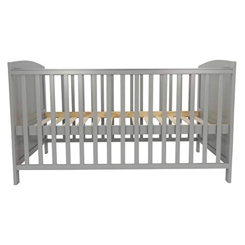 Puckdaddy cuna 140 x 70 cm, convertible en una cama infantil en gris