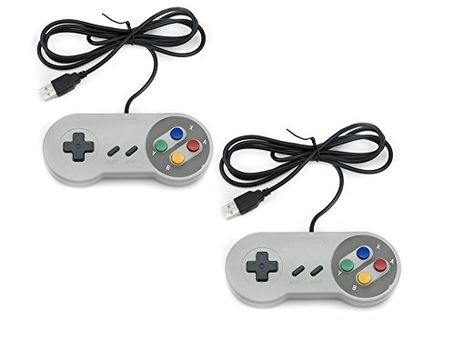 QUMOX 2 x Nintendo Juego de PC Gamepad Controlador SFC Mando de Juego para Super Famicom Windows PC USB QUMOX 2 x Nintendo Juego de PC Gamepad Controlador SFC Mando de Juego para Super Famicom Windows PC USB