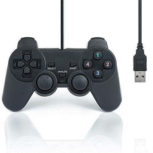 QUMOX Doble Vibración USB Joystick del regulador del juego para PC QUMOX Doble Vibración USB Joystick del regulador del juego para PC