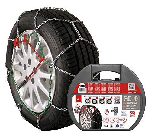 RD9 - Cadenas de Nieve Metálicas, 9 mm, Guantes Incluidos, Talla Nº 100, Set de 2 unidades RD9 - Cadenas de Nieve Metálicas, 9 mm, Guantes Incluidos, Talla Nº 100, Set de 2 unidades
