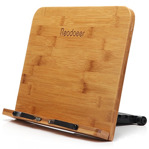 Readaeer --Soporte de lectura ,Atríl de libros , Bambú Natural, Perfecto elige para los lectores Readaeer --Soporte de lectura ,Atríl de libros , Bambú Natural, Perfecto elige para los lectores
