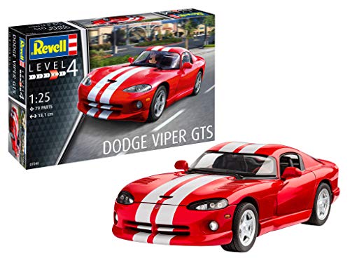 Revell 07040 12 Maqueta de Dodge Viper GTS en Escala 1: 25, Niveles 4