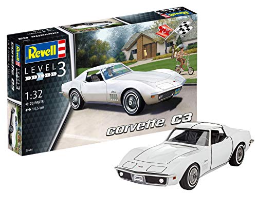 Revell Maqueta Corvette C3, Kit Modelo, Escala 1:32 (7684), 14,5 cm de Largo 07684