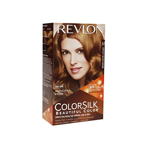 Revlon ColorSilk Tinte de Cabello Permanente Tono #57 Castaño Dorado Muy Claro