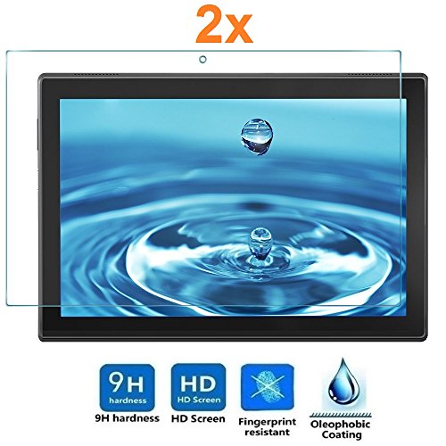 REY 2X Protector de Pantalla para Lenovo Tab 4 10", Cristal Vidrio Templado Premium, Táblet