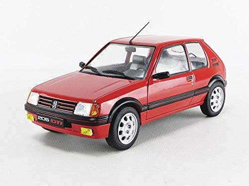 Solido 421184410-Maqueta de Coche Peugeot 205 GTI MK1 1985, Modelo de vehículo de Juguete, Color Rojo (S1801702)