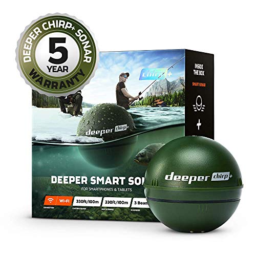 Sonda inteligente CHIRP + más profunda: portátil, portátil, GPS Fish Finder y buscador de profundidad, en tierra o en alta mar, agua dulce o salada Sonda inteligente CHIRP + más profunda: portátil, portátil, GPS Fish Finder y buscador de profundidad, en tierra o en alta mar, agua dulce o salada