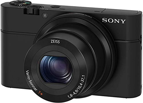 Sony DSC-RX100 - Cámara compacta (Sensor CMOS Exmor R 1.0 de 20.1 MP, F1.8-4.9, zoom 28-100, zoom óptico 3,6x, pantalla LCD de 3", estabilizador de imagen), negro