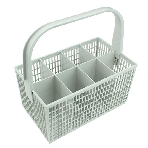 Spares2go Cubiertos Cesto Jaula para Zanussi Lavavajillas (color blanco, 237 mm x 137 mm x 122 mm)