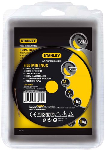 Stanley 460639 - Bobina de hilo de acero inoxidable (para soldadura MIG, 0,8 mm de diámetro)