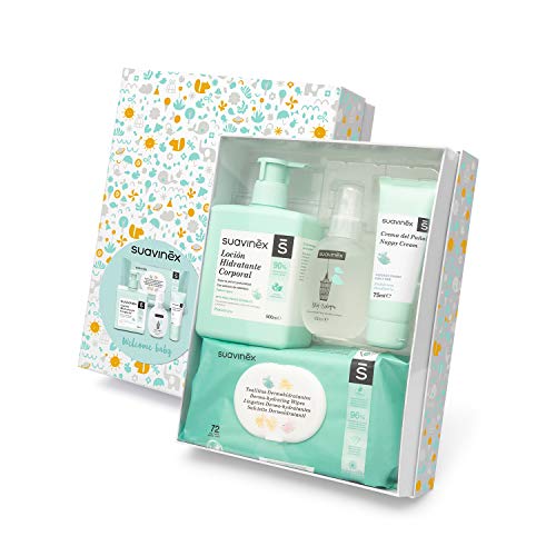 Suavinex – Canastilla de cosmética para bebé/Canastilla de regalo para recién nacido. Crema pañal 75ml + Loción hidratante corporal 500ml + Fragancia Baby Cologne 100ml + Toallitas 72 ud. Color azul Suavinex – Canastilla de cosmética para bebé/Canastilla de regalo para recién nacido. Crema pañal 75ml + Loción hidratante corporal 500ml + Fragancia Baby Cologne 100ml + Toallitas 72 ud. Color azul