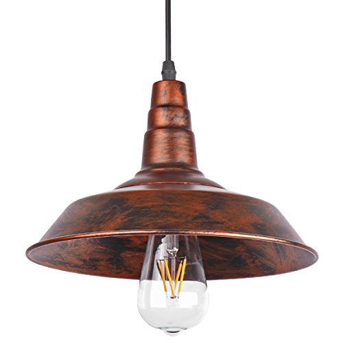 Sunsbell® Industrial Vintage Retro Loft pared de café de la barra de iluminación Luminaria Sconce colgante lámparas de techo lámparas de luz para las bombillas E27 Edison (Brown, bombilla no está incluido)