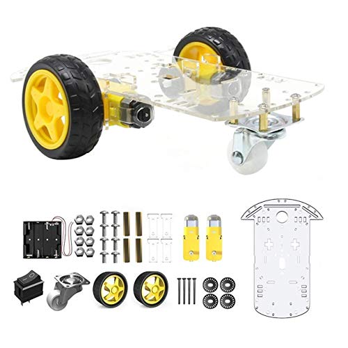 The perseids Smart Car Robot Kit de chasis de automóvil, motor de arduino de automóvil inteligente con codificador de velocidad 1:48 para juguetes