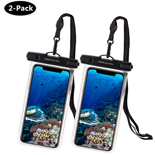 UNBREAKcable Funda Impermeable Universal - Bolsa para móvil estanca a Prueba de Agua IPX8 para iPhone XS MAX/XR/XS/X / 8 / 8plus / 7 Samsung Galaxy S10Plus / S10 Huawei P30 Pro / P30-2 Paquete