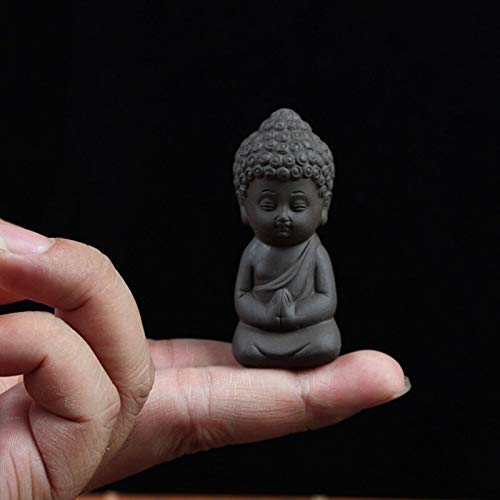 Vioaplem Mini Jardín Accesorios de Buda Estatua de cerámica Escultura estatuilla hindú Fengshui meditación Zen miniaturas jardín Decoración del hogar Estatuas (Color : Picture Color)