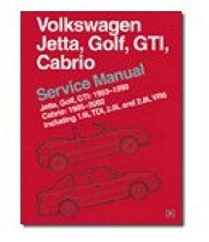 Volkswagen Jetta, Golf, GTI, Cabrio Service Manual 1993-99 (Workshop Manual Vw)