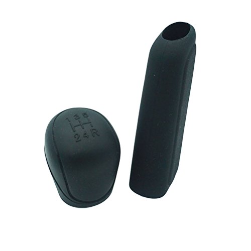 VORCOOL Cubierta de Pomos para Palanca de Coche y Cubierta de Frenos de Mano para Coche 2 piezas Negro VORCOOL Cubierta de Pomos para Palanca de Coche y Cubierta de Frenos de Mano para Coche 2 piezas Negro