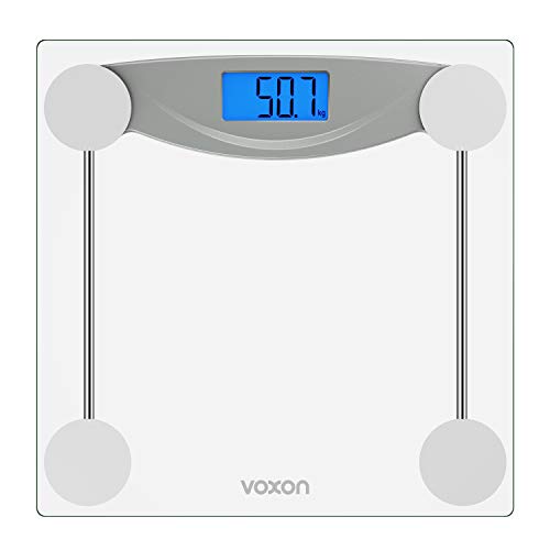 VOXON Báscula de Baño Digital Escala Electrónica con Pantalla LCD Retroiluminada, Alta Precisión Escala de Peso, Máximo 180KG, Escala para Baño, Gimnasio, Salón, Vidrio Transparente VOXON Báscula de Baño Digital Escala Electrónica con Pantalla LCD Retroiluminada, Alta Precisión Escala de Peso, Máximo 180KG, Escala para Baño, Gimnasio, Salón, Vidrio Transparente