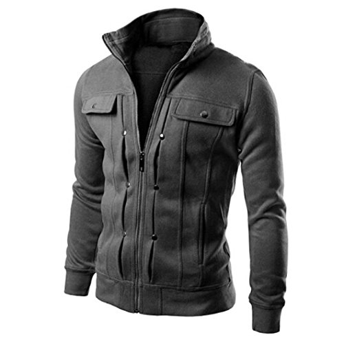 VPASS Abrigo Hombre Invierno,Chaqueta Casual de Algodón Capa de los Hombres Top Moda Mens Slim Diseñado Chaqueta de Solapa Cardigan Caliente Sudadera Outwear Informal Outwear VPASS Abrigo Hombre Invierno,Chaqueta Casual de Algodón Capa de los Hombres Top Moda Mens Slim Diseñado Chaqueta de Solapa Cardigan Caliente Sudadera Outwear Informal Outwear