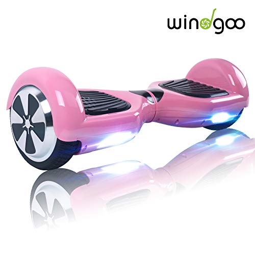 Windgoo Hoverboard 6.5" Scooter eléctrico con Auto Equilibrio, Hoverboard con Bluetooth y LED, por la borda con certificación UL 2272 (N1-R)