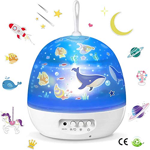 XSYU Proyector Estrellas Bebé, Lámpara de Juguete para Bebés de 4 a 11 Años, Proyector de Luz Nocturna con Estrella Giratoria de 8 Colores y 360 °, Decoración de Dormitorio Infantil, Regalo de Cumplea XSYU Proyector Estrellas Bebé, Lámpara de Juguete para Bebés de 4 a 11 Años, Proyector de Luz Nocturna con Estrella Giratoria de 8 Colores y 360 °, Decoración de Dormitorio Infantil, Regalo de Cumplea