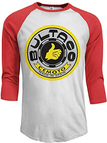YaKaiYi Bultaco Pursang Shirt Retro Raglan Sleeves Baseball T-Shirt for Mens Black,Red,M