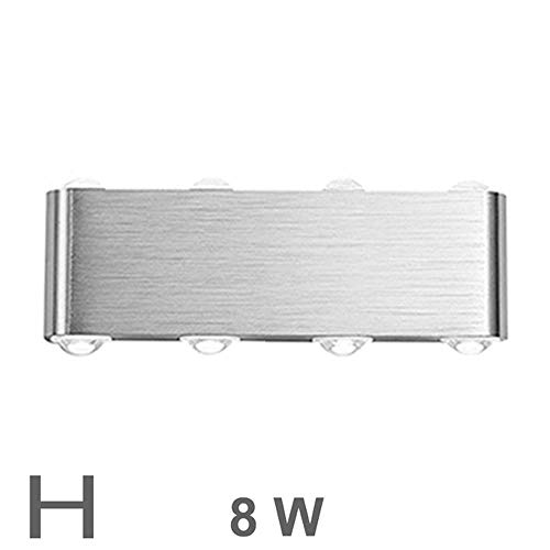 Yfnhy 2Pcs Luz de pared interior 2W 3W 4W 6W 8W, luz de pared LED Dormitorio Sala de estar Luz de pared Corredor de casa Lámpara de pared del ático 8W Blanco cálido H Yfnhy 2Pcs Luz de pared interior 2W 3W 4W 6W 8W, luz de pared LED Dormitorio Sala de estar Luz de pared Corredor de casa Lámpara de pared del ático 8W Blanco cálido H