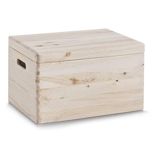 Zeller 13152 - Caja multiusos con tapa, plana, madera de conífera (40 x 30 x 24 cm) Zeller 13152 - Caja multiusos con tapa, plana, madera de conífera (40 x 30 x 24 cm)