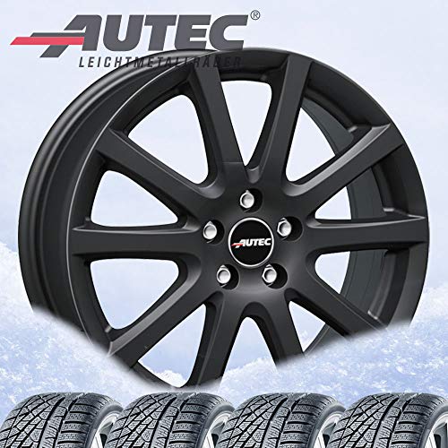 4 Invierno ruedas autec skandic ECE 6,5 x 16 ET33 5 X 112 Negro Mate con 205/60 R16 96H XL Continental Invierno Con TACT TS 830 P XL para Volkswagen Sharan