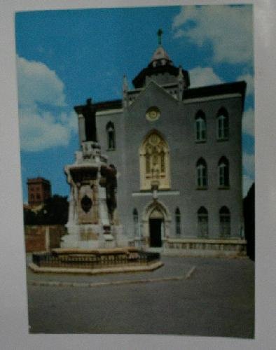 Antigua postal. Old post card. Nº 2018. TERUEL. Monumento al venerable Francis de Aranda y Colegio del Sagrado Corazón de Jesús.