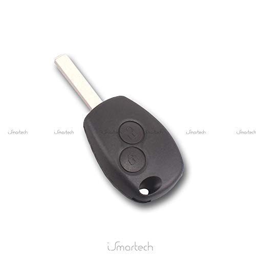Car Passion - Carcasa de llave con 2 botones para Renault Clio, Twingo, Megane, Laguna y Kangoo Car Passion - Carcasa de llave con 2 botones para Renault Clio, Twingo, Megane, Laguna y Kangoo