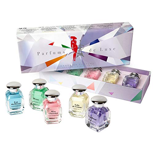 Charrier Parfums - Juego de 5 Eaux de Parfum de lujo en miniaturas, 60 ml