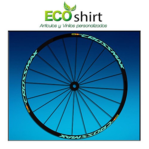 Ecoshirt RX-MQ27-HSSY Pegatinas Stickers Llanta Rim Mavic Crossmax SL Pro Am50 MTB Downhill, Menta 29"