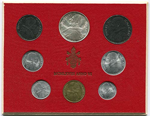 estado del vaticano menores año 1968 pontífice Pablo VI con 500 Liras de Plata (G. – mm.) colección numismatica Silver Coin