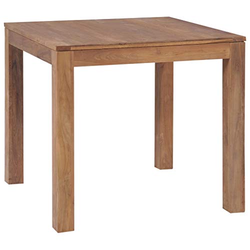 Festnight Extensible Mesa de Comedor Madera de Teca Maciza, Mueble Exterior de Cocina 82x80x76 cm