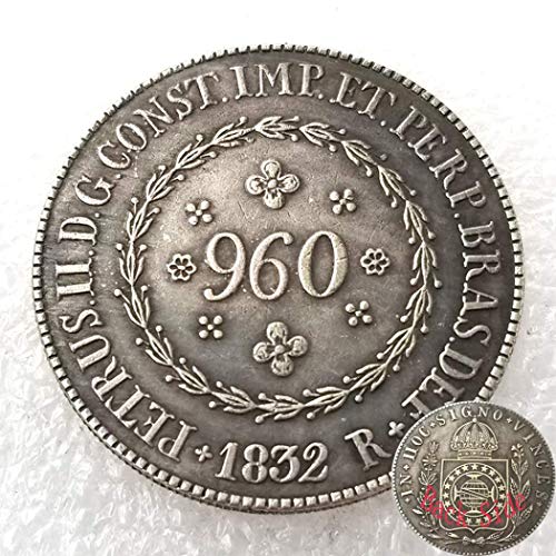 FKaiYin - Moneda antigua hecha a mano 1832 Brasil níquel moneda - Miss Great Motherland - Brasil Conmemorative Reis Moneda Regalo para papá/amigo/marido experiencia futura