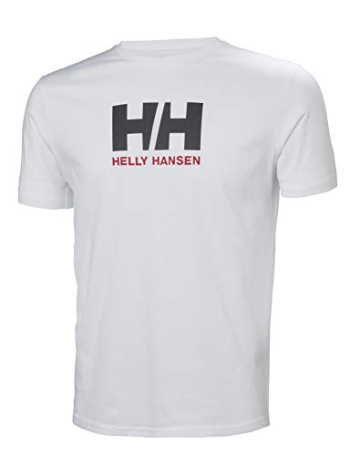 Helly Hansen T-Shirt Camiseta de Manga Corta Hecha de algodón, con Logo HH en el Pecho, Hombre, Blanco, M