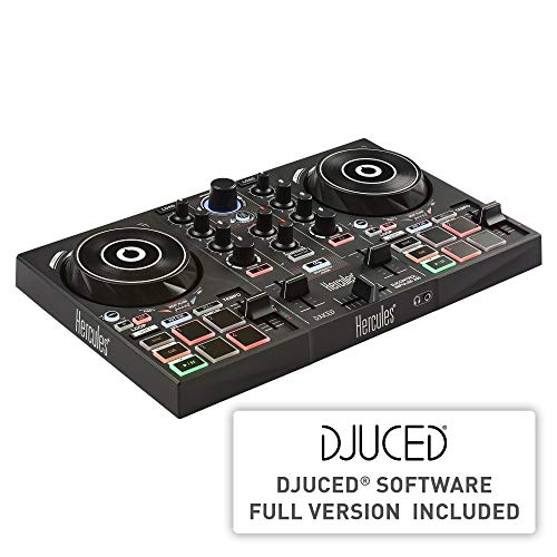 Hercules DJControl Inpulse 200 USB Ideal para Aprender a Mixer 2 Pistas con 8 Pads/Tarjeta de Sonido para PC/Mac Hercules DJControl Inpulse 200 USB Ideal para Aprender a Mixer 2 Pistas con 8 Pads/Tarjeta de Sonido para PC/Mac
