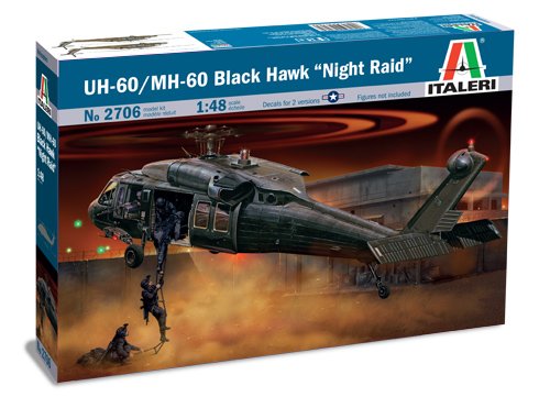 Italeri 2705S UH 60A Black Hawk "Night Raid" - Maqueta de helicóptero (escala 1:48) [importado de Alemania]