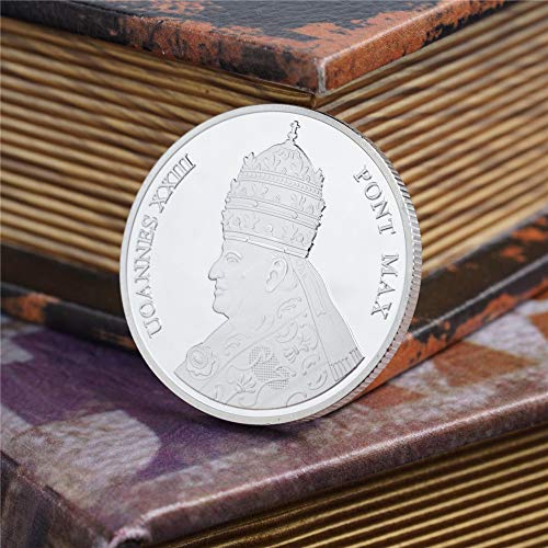 JJZHY Moneda Conmemorativa de la Segunda reunión del Consejo del Vaticano. Papa católico San Juan XXIII,Plata,Un tamaño JJZHY Moneda Conmemorativa de la Segunda reunión del Consejo del Vaticano. Papa católico San Juan XXIII,Plata,Un tamaño