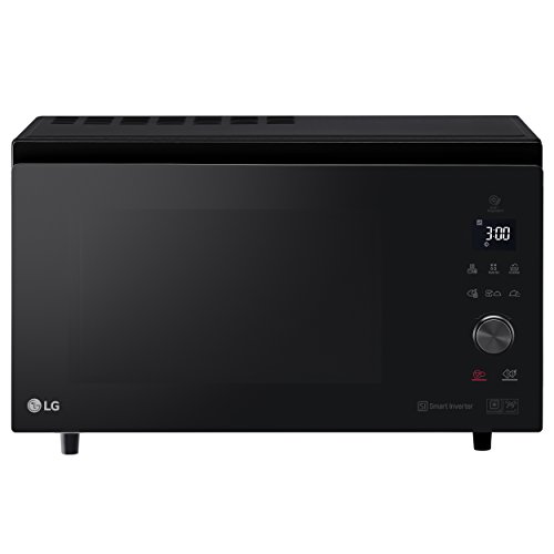 LG MJ3965BPS Horno Microondas Grill Smart Inverter Microondas 1100 W, Grill 950 W, Convección 1850 W, 39 L, Display LED, Plato Crispy, Plato interior 360 mm, Negro, 54.4 x 32.7 x 52.5 cm LG MJ3965BPS Horno Microondas Grill Smart Inverter Microondas 1100 W, Grill 950 W, Convección 1850 W, 39 L, Display LED, Plato Crispy, Plato interior 360 mm, Negro, 54.4 x 32.7 x 52.5 cm