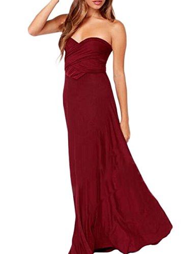 Lover-Beauty Vestido Largo Mujer para Noche y Fiesta Casual Algodón Ropa Top Falda Espalada Descubirta Dama de Honor Sexy y Elegante Verano de Novia Sin Manga y Un Hombro Lover-Beauty Vestido Largo Mujer para Noche y Fiesta Casual Algodón Ropa Top Falda Espalada Descubirta Dama de Honor Sexy y Elegante Verano de Novia Sin Manga y Un Hombro