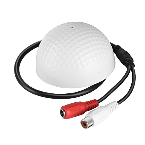 Micrófono Dispositivo de captación de Audio, 100 Metros Cuadrados Cámara de Seguridad de Rango Amplio Micrófono de vigilancia de Audio para Seguridad CCTV Micrófono Dispositivo de captación de Audio, 100 Metros Cuadrados Cámara de Seguridad de Rango Amplio Micrófono de vigilancia de Audio para Seguridad CCTV